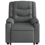 vidaXL Fauteuil inclinable de massage électrique Gris foncé Tissu