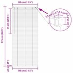 vidaXL Store de Fenêtre avec des rideaux Blanc Aluminium