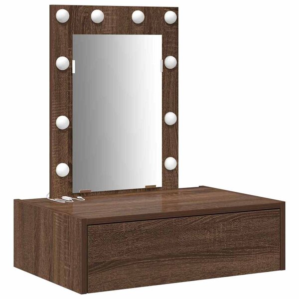 vidaXL Table de Toilette Marron 60 x 40 x 70 cm Bois d'ingénierie