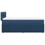 vidaXL Sommier à lattes de lit avec matelas Bleu 100x200 cm Tissu