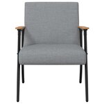 vidaXL fauteuil Gris clair 59 x 75 x 78 cm tissu