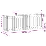 vidaXL Lit surélevé de jardin design de clôture bois douglas massif