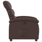 vidaXL Fauteuil inclinable Marron Similicuir