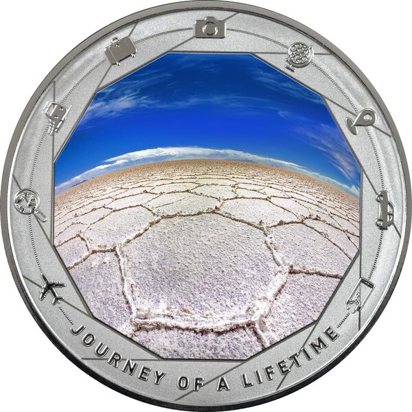 Pièce de monnaie en Argent 1000 Francs g 31.1 (1 oz) Millésime 2025 Journey of a Lifetime SALAR DE UYUNI