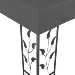 vidaXL Tonnelle avec guirlande lumineuse à LED 3x3 m Anthracite