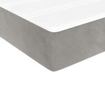 vidaXL Sommier à lattes de lit et matelas Gris clair 140x200cm Velours