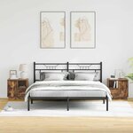 vidaXL Cabinet de chevet 2 Pièces Chêne fumé 50 x 34 5 x 50 cm.