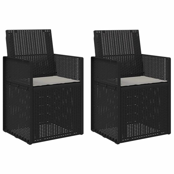 vidaXL Chaises de jardin salle à manger 2 pc Anthracite et Gris clair