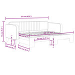 vidaXL Lit de jour avec lit gigogne rose 90x200 cm velours