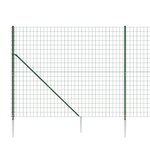 vidaXL Clôture en treillis métallique et piquet d'ancrage vert 1 6x25m