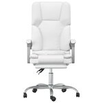 Fauteuil de massage inclinable de bureau informatique étude similicuir blanc 02_0025400