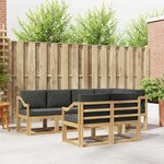 vidaXL Ensemble de canapés d'extérieur 7 Pièces Blanc et anthracite
