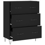vidaXL Buffet noir 69 5x34x90 cm bois d'ingénierie