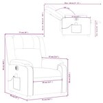 vidaXL Fauteuil de massage inclinable électrique noir similicuir