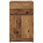 vidaXL Table de chevet vieux bois 39x35x65 cm bois d’ingénierie