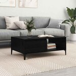 vidaXL Table basse Chêne noir 90 x 60 x 35 cm Bois d'ingénierie