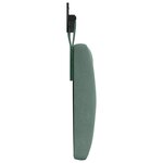 vidaXL Tête de lit suspendue Avec lumière LED Vert Mer Velours