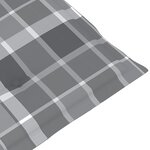 vidaXL Chaises de jardin lot de 6 et coussins carreaux gris Bois teck