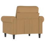 vidaXL Fauteuil Marron 60 cm Velours