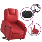 vidaXL Fauteuil inclinable Rouge Similicuir