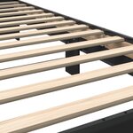 vidaXL Cadre de lit noir 100x200 cm bois d'ingénierie et métal