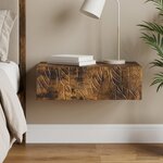 vidaXL Table d'appoint murale 59 x 34 5 x 17 cm Bois d'ingénierie