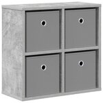 vidaXL Buffet Gris béton 49 5 x 22 x 47 cm