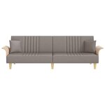 vidaXL Canapé-lit avec accoudoirs taupe tissu