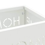 vidaXL Porte-parapluie Blanc 15 5 x 15 5 x 49 cm Métal