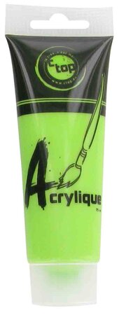 Peinture acrylique mate vert clair tube 75 ml