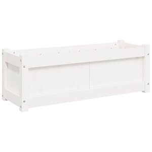 vidaXL Jardinière blanc 90x31x31 cm bois massif de pin