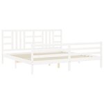 vidaXL Cadre de lit sans matelas blanc 200x200 cm bois massif