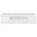 vidaXL Lit de jour avec tiroirs sans matelas blanc 90x200 cm