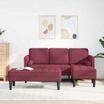vidaXL Ensemble de Canapés avec coussin 2 Pièces Bordeaux Polyester