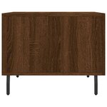 vidaXL Table basse Chêne marron 50x50x40 cm Bois d'ingénierie