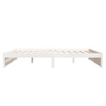 vidaXL Cadre de lit Blanc Bois massif 180x200 cm Super King