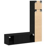 vidaXL Ensemble meuble TV 4 Pièces Chêne noir 130.5 x 30 x 140 cm