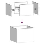 vidaXL Jardinière blanc 40x40x30 cm acier