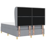 vidaXL Lit à ressorts avec matelas gris foncé 90x190 cm Gris clair