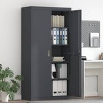 vidaXL Armoire de rangement 2 Pièces Anthracite 90 x 40 x 180 cm Acier