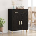 vidaXL Buffet Chêne noir 34 x 69 5 x 89 cm Bois d'ingénierie