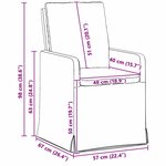 vidaXL Chaises de salle à manger 2 Pièces Vert foncé 57 x 67 x 98 cm