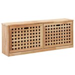 vidaXL Banc de rangement de chaussures 94x20x38cm Bois massif de noyer
