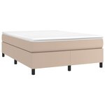 vidaXL Sommier à lattes de lit avec matelas Cappuccino 140x200 cm
