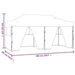 vidaXL Tente de réception pliable avec 4 parois 3x6 m Acier Blanc