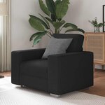 vidaXL Canapé avec coussin Noir 100 x 77 x 82 cm tissu