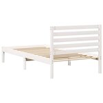 vidaXL Cadre de lit Blanc 90 x 200 cm Bois massif en pin