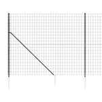 vidaXL Clôture en treillis métallique et ancrage anthracite 2 2x10 m
