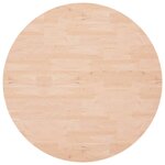 vidaXL Dessus de table rond Ø90x1 5 cm Bois de chêne massif non traité