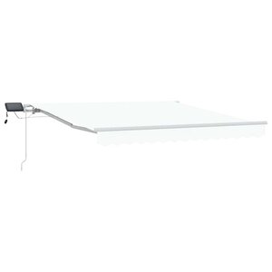 vidaXL Auvent Rétractable Blanc 300 x 250 cm Tissu et acier
